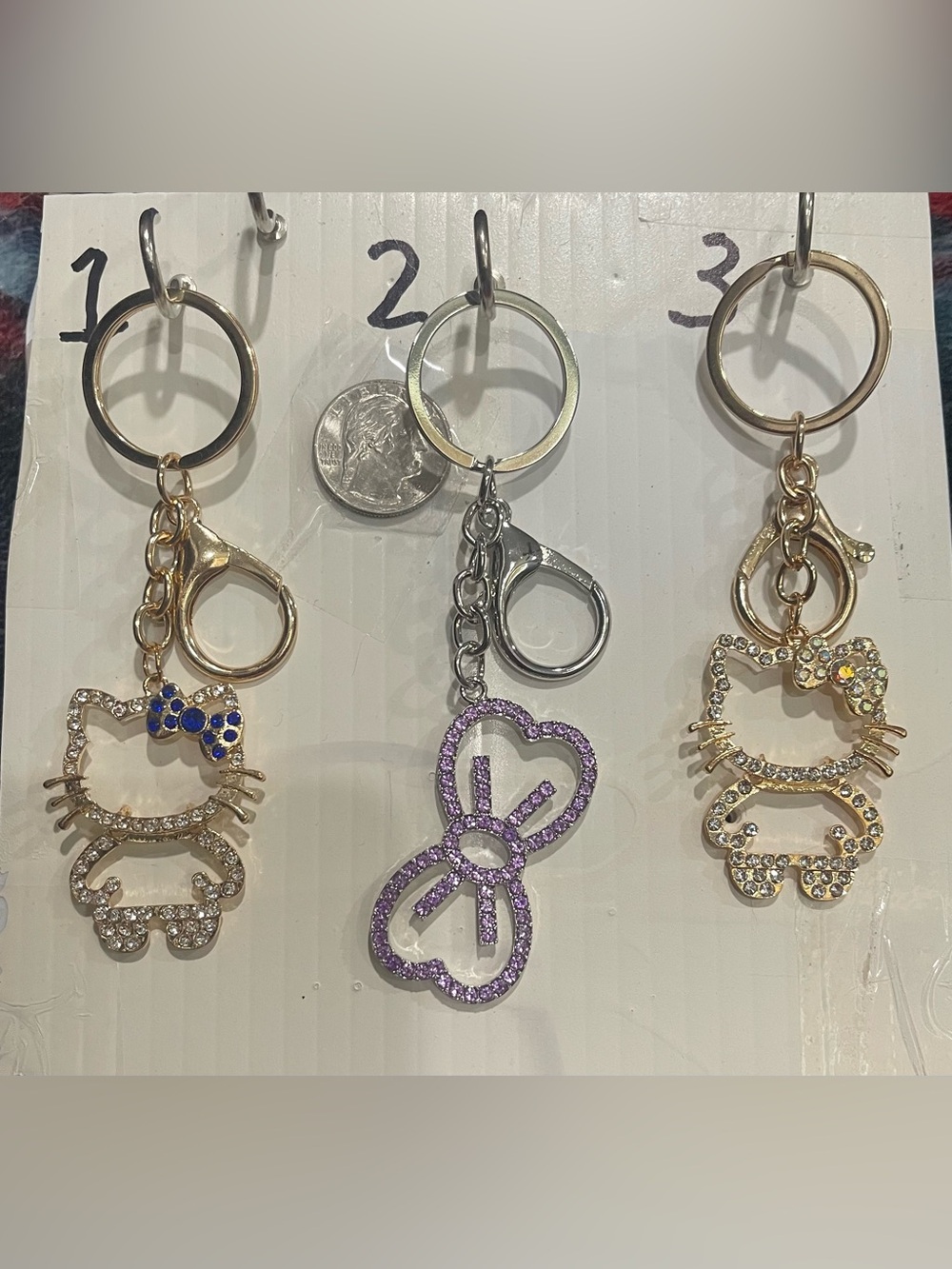 #16 Choice 1 of Crystal Hello Kitty Keychain Charm